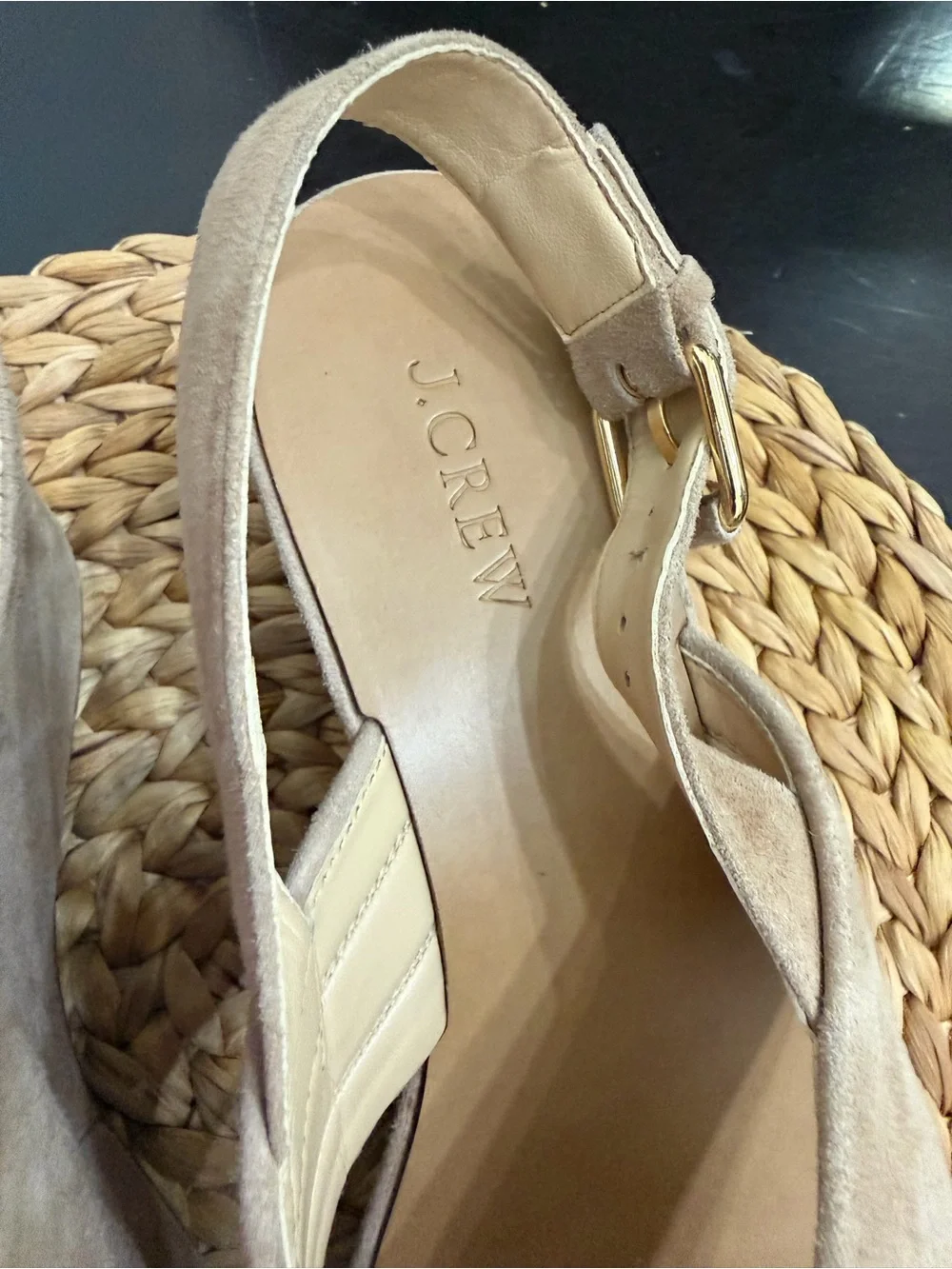 J. Crew Marcie platform sandals in beige suede colorway✨Sz. 8.5
